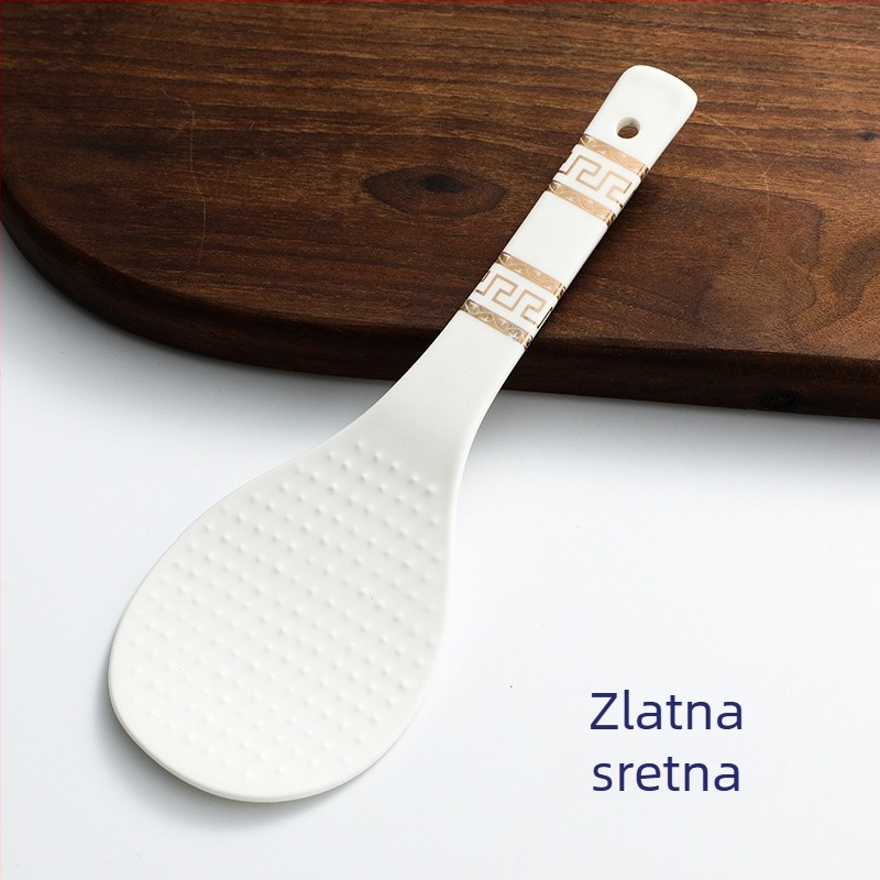 Keramička žlica za rižu za kuhanje riže, cvjetni uzorak, jednostavan stil, kvaliteta prvoga razreda