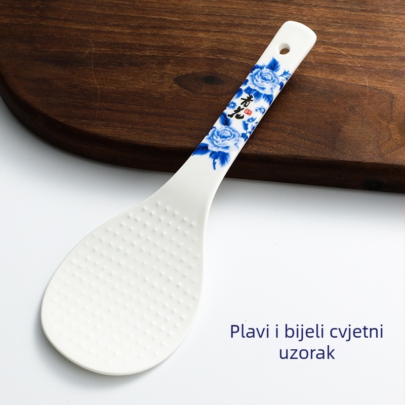 Keramička žlica za rižu za kuhanje riže, cvjetni uzorak, jednostavan stil, kvaliteta prvoga razreda