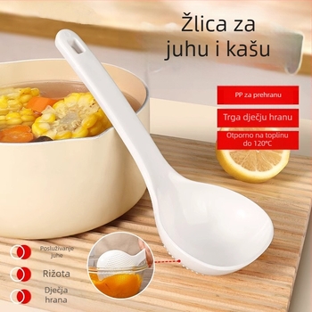 Japanskog stila velika plastična žlica za kuhanje, PP materijal, hrana–kvaliteta, otporna na visoke temperature, 2-u-1 cjediljna žlica