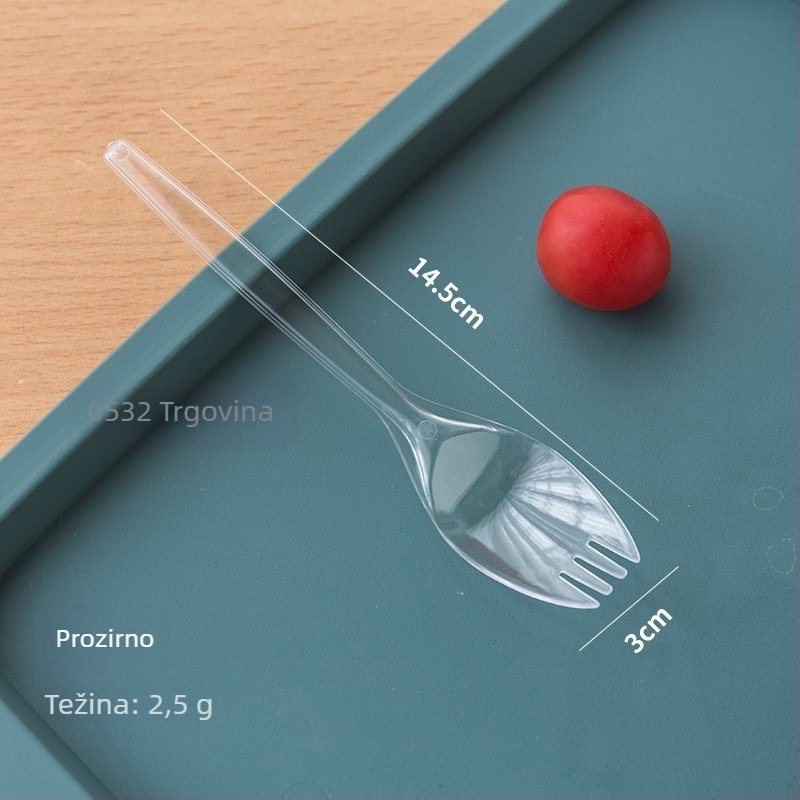 Jednokratna vilica za pečene slatke krumpire, individualno pakirana, PP materijal, debela i otporna na lomljenje.