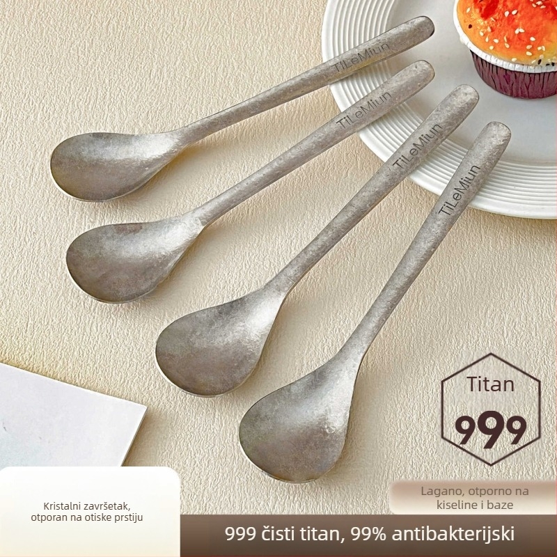 Žličica od čistog titana, japanski stil, jednobojna, marka WORTHBUY, model G22365-1