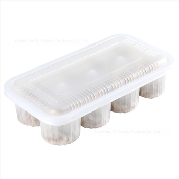 8-dijelna jednokratna kutija za pakiranje dim sum, plastika, prehrambena kvaliteta, zatvorena, kutija za ručak