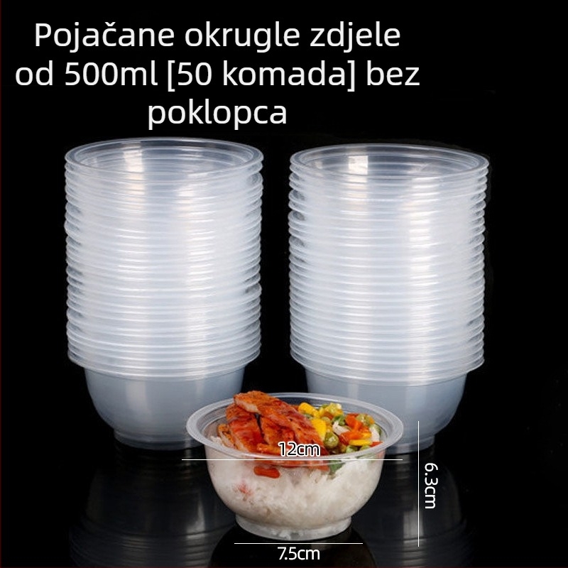 Jednokratni plastični set posuđa, 30 paketa u kutiji, biološki razgradiv, nije pogodna za mikrovalnu, Hanggrids
