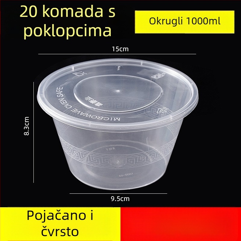 Jednokratni plastični set posuđa, 30 paketa u kutiji, biološki razgradiv, nije pogodna za mikrovalnu, Hanggrids