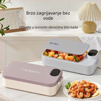 Električna kutija za ručak sa izolacijom, USB napajanje, prenosni grijač hrane, bez vode, unutarnja posuda od 304 nehrđajućeg čelika