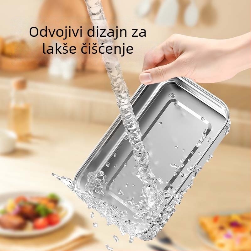 Električna kutija za ručak sa izolacijom, USB napajanje, prenosni grijač hrane, bez vode, unutarnja posuda od 304 nehrđajućeg čelika