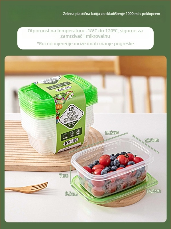 Jednokratna PP kutija za ručak sa zdjelom i štapićima, sigurnost hrane, biološki razgradiva, za ured