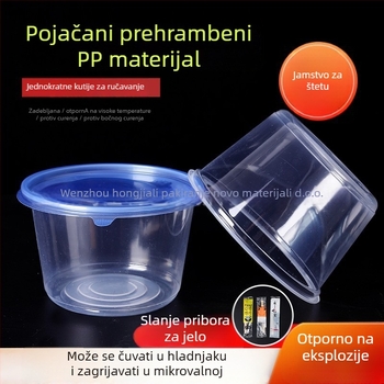Jednokratna zdjela, čvrsti PP5, otporna na visoke temperature, mikrovalna pećnica, tisak logotipa