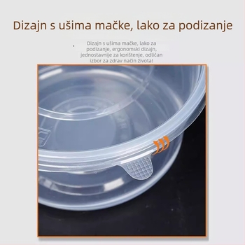 Jednokratna zdjela, čvrsti PP5, otporna na visoke temperature, mikrovalna pećnica, tisak logotipa