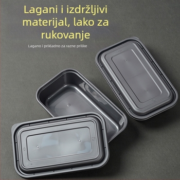 Jednokratna pravokutna kutija za obrok, mikrovalnu pećnicu pogodna, prehrambeni PP materijal, mogućnost otiska logotipa