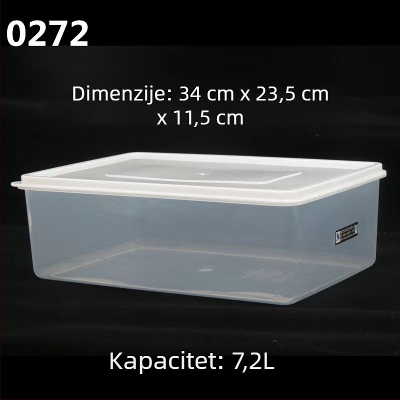 Plastična pravokutna kutija za skladištenje hrane, prehrambena kvaliteta, prozirna, za hladnjak, Let's Write
