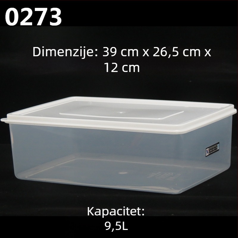 Plastična pravokutna kutija za skladištenje hrane, prehrambena kvaliteta, prozirna, za hladnjak, Let's Write