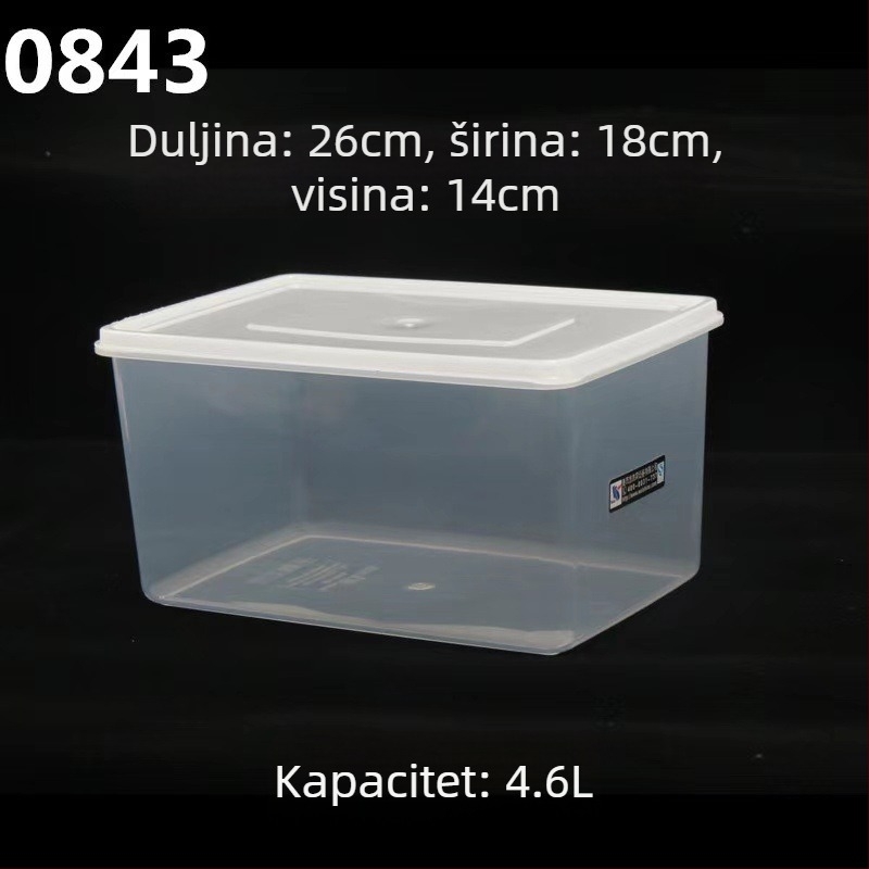 Plastična pravokutna kutija za skladištenje hrane, prehrambena kvaliteta, prozirna, za hladnjak, Let's Write