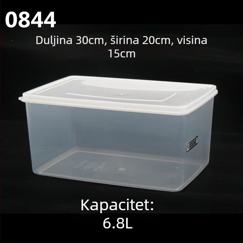 Plastična pravokutna kutija za skladištenje hrane, prehrambena kvaliteta, prozirna, za hladnjak, Let's Write