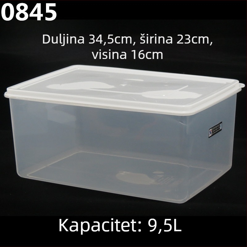 Plastična pravokutna kutija za skladištenje hrane, prehrambena kvaliteta, prozirna, za hladnjak, Let's Write