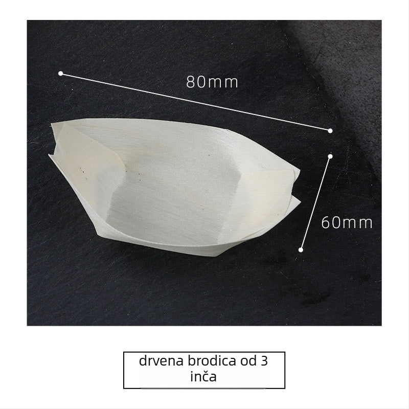 Drvena kutija za grickalice u obliku broda, prilagodljiva, debljina 36 mm, kapacitet 10