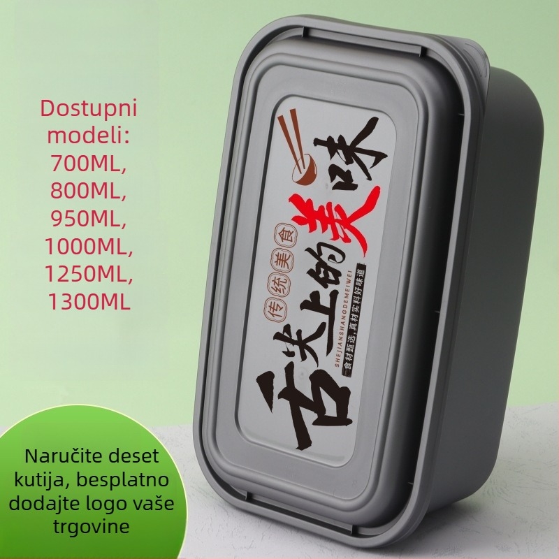 Jednokratna kutija za obrok u japanskom stilu, dvostruki sloj, otporna na curenje