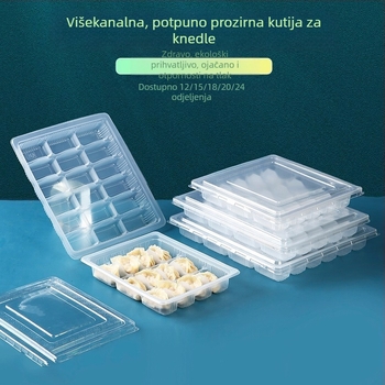 Jednokratna zamrznuta knedla posuda – plastična, mikrovalna pećnica nije prikladna, za komercijalno skladištenje i pakiranje za dostavu