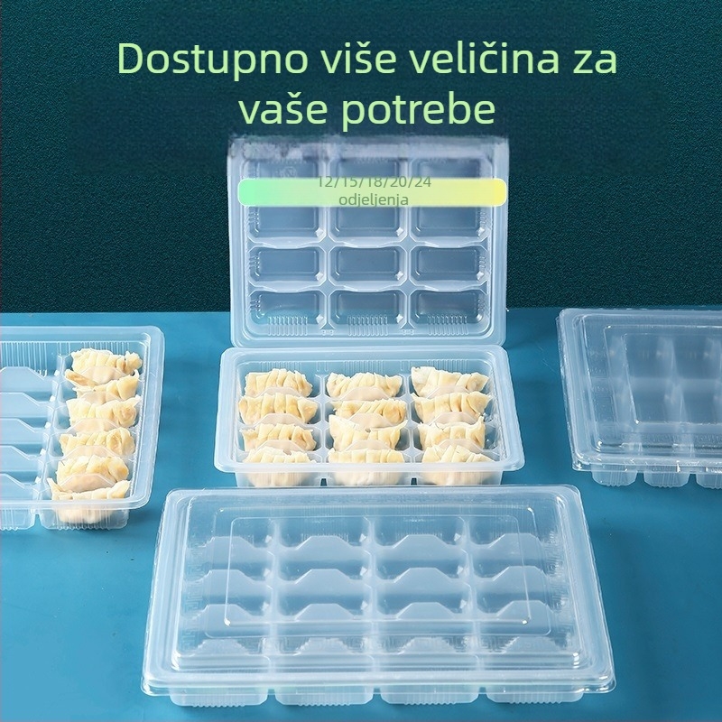 Jednokratna zamrznuta knedla posuda – plastična, mikrovalna pećnica nije prikladna, za komercijalno skladištenje i pakiranje za dostavu
