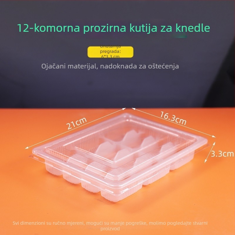 Jednokratna zamrznuta knedla posuda – plastična, mikrovalna pećnica nije prikladna, za komercijalno skladištenje i pakiranje za dostavu