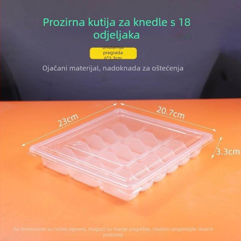 Jednokratna zamrznuta knedla posuda – plastična, mikrovalna pećnica nije prikladna, za komercijalno skladištenje i pakiranje za dostavu