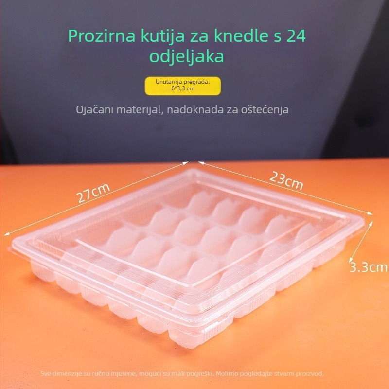 Jednokratna zamrznuta knedla posuda – plastična, mikrovalna pećnica nije prikladna, za komercijalno skladištenje i pakiranje za dostavu