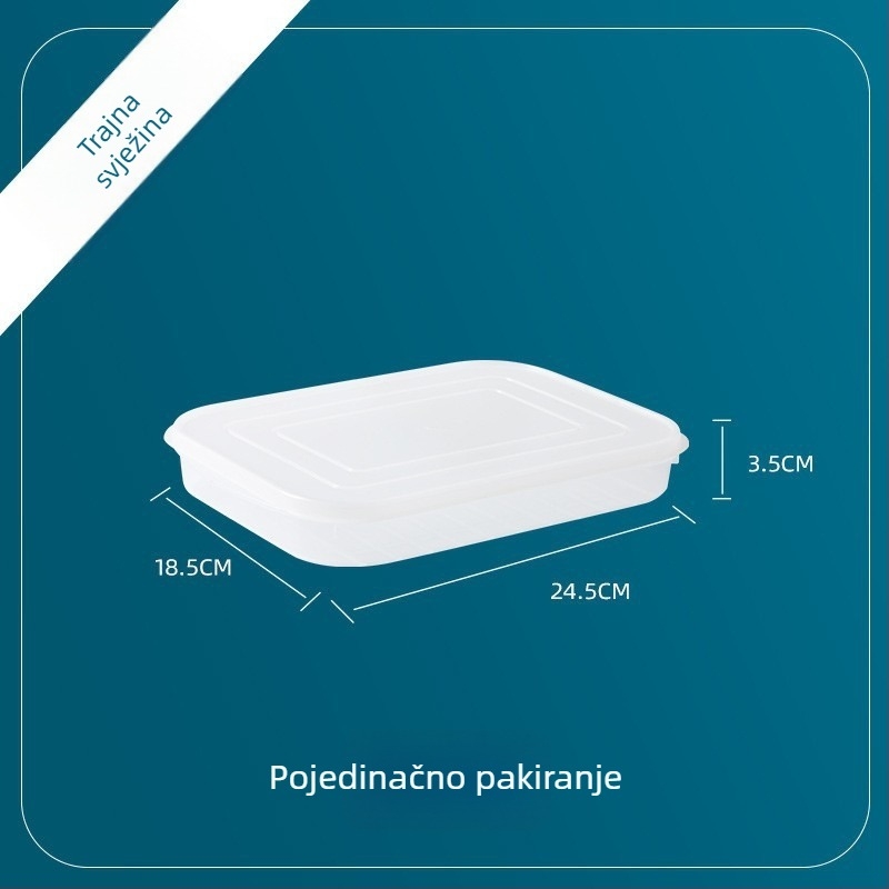 Kutija za očuvanje svježine, japanskog stila, pravokutna, PP+PE, 1–2L, jednoslojna