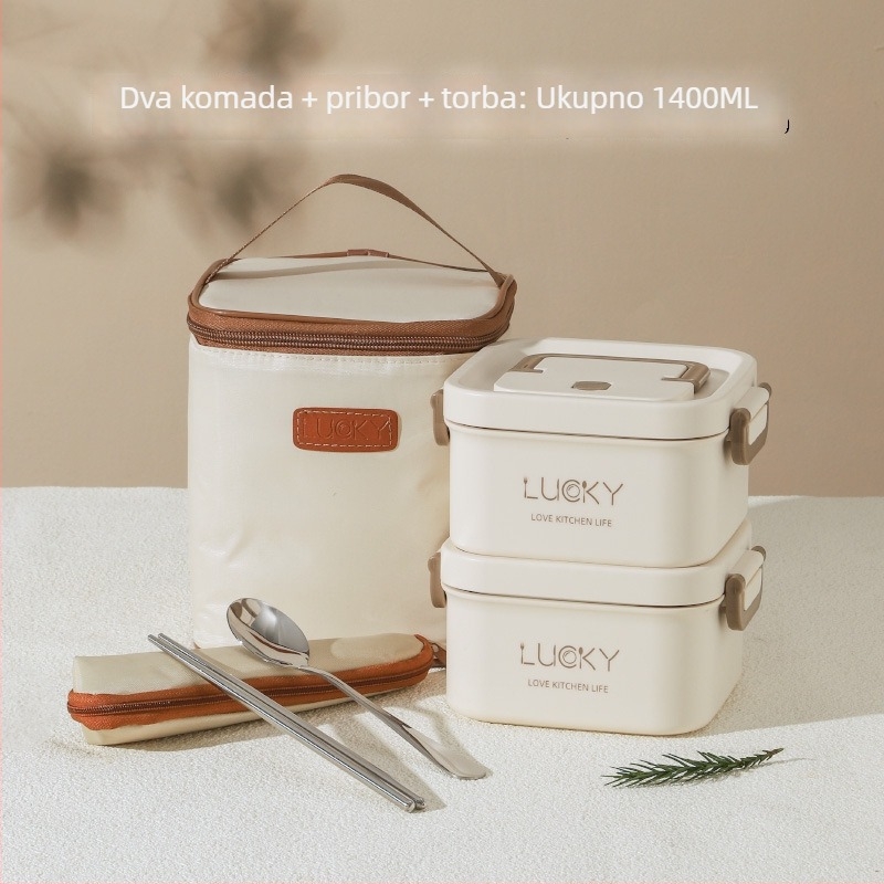 Luckychoice termo kutija za obrok od nehrđajućeg čelika 304, mikrovalna kompatibilna, drži toplinu, kapacitet 1–4 L, jednodijelna, dvostruko ili troslojna konstrukcija, mogućnost ispisa logotipa