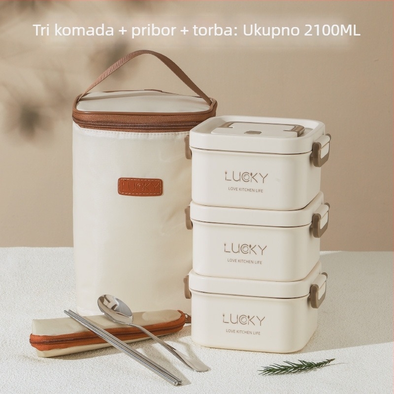 Luckychoice termo kutija za obrok od nehrđajućeg čelika 304, mikrovalna kompatibilna, drži toplinu, kapacitet 1–4 L, jednodijelna, dvostruko ili troslojna konstrukcija, mogućnost ispisa logotipa