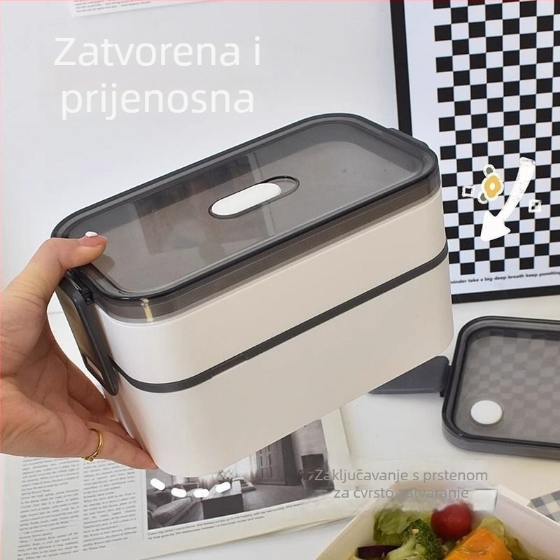 Kutija za ručak japanskog stila, plastična, kompatibilna s mikrovalnom pećnicom, kapacitet ispod 300 ml, jednovrsta, prijenosna