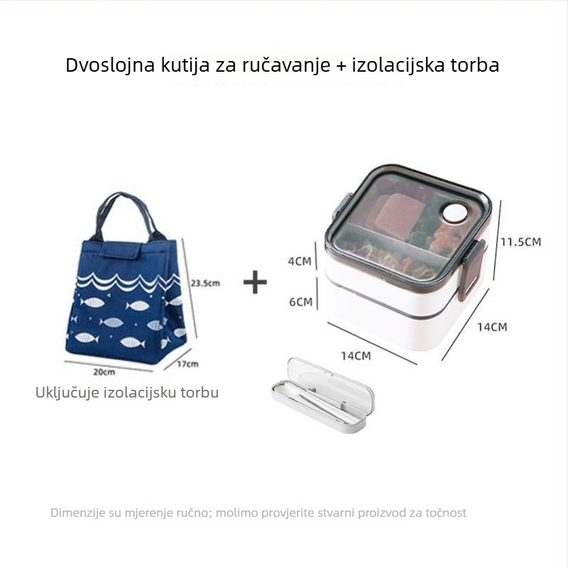 Kutija za ručak japanskog stila, plastična, kompatibilna s mikrovalnom pećnicom, kapacitet ispod 300 ml, jednovrsta, prijenosna