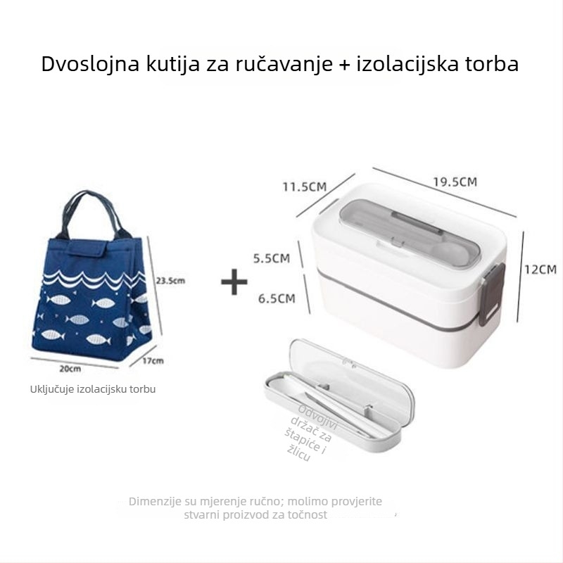 Kutija za ručak japanskog stila, plastična, kompatibilna s mikrovalnom pećnicom, kapacitet ispod 300 ml, jednovrsta, prijenosna