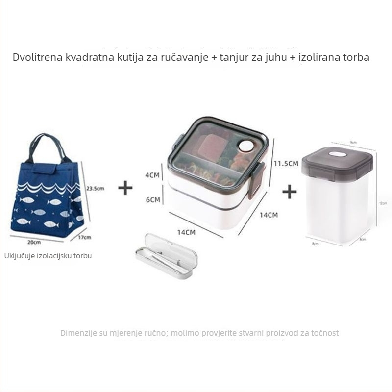 Kutija za ručak japanskog stila, plastična, kompatibilna s mikrovalnom pećnicom, kapacitet ispod 300 ml, jednovrsta, prijenosna