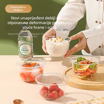 Jednokratne plastične zdjelice, pravokutnog oblika, 401–500 ml, pakiranje 20 kom, porijeklo Guangdong