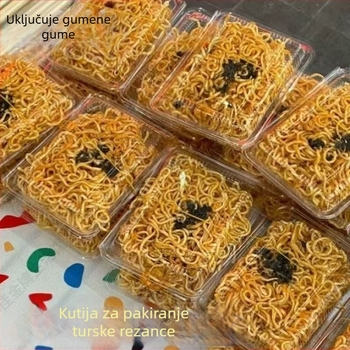 Jednokratna kutija za ambalažu rezanaca od plastike | Nije pogodna za mikrovalnu pećnicu | Nije biorazgradiva