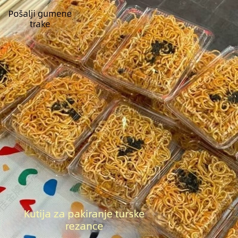Jednokratna kutija za ambalažu rezanaca od plastike | Nije pogodna za mikrovalnu pećnicu | Nije biorazgradiva