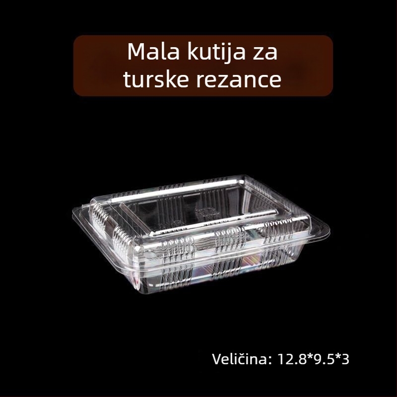 Jednokratna kutija za ambalažu rezanaca od plastike | Nije pogodna za mikrovalnu pećnicu | Nije biorazgradiva