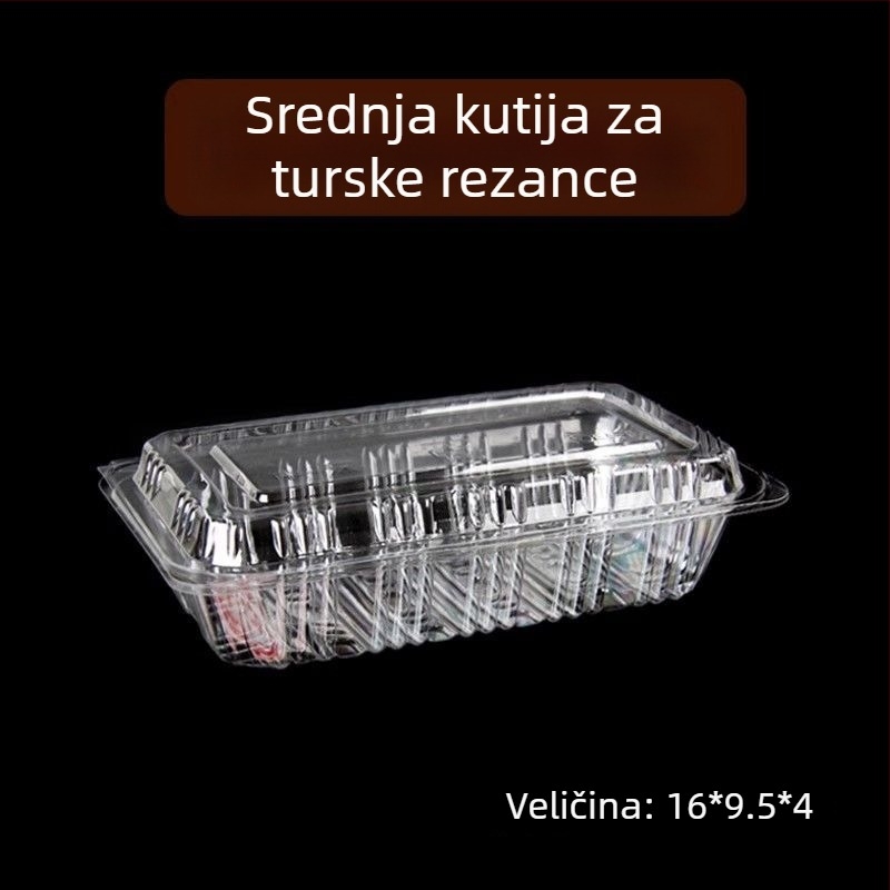 Jednokratna kutija za ambalažu rezanaca od plastike | Nije pogodna za mikrovalnu pećnicu | Nije biorazgradiva