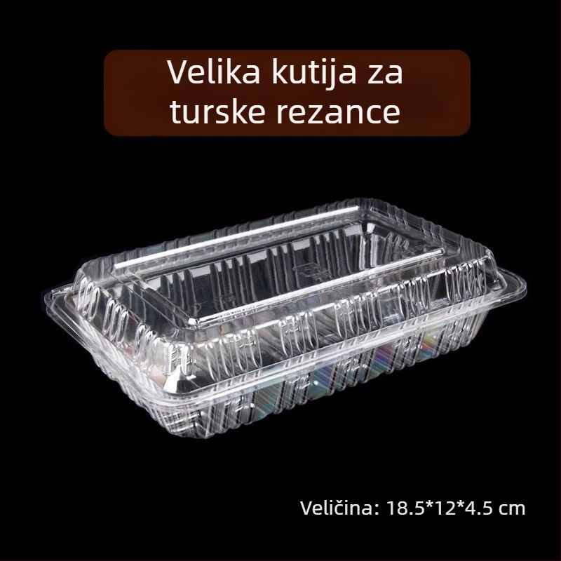 Jednokratna kutija za ambalažu rezanaca od plastike | Nije pogodna za mikrovalnu pećnicu | Nije biorazgradiva