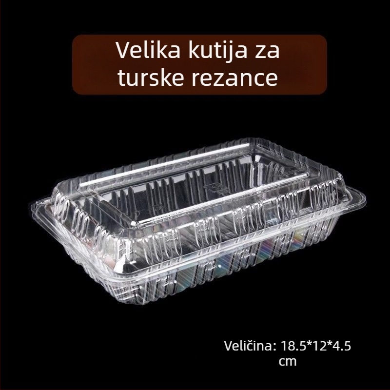 Jednokratna kutija za ambalažu rezanaca od plastike | Nije pogodna za mikrovalnu pećnicu | Nije biorazgradiva