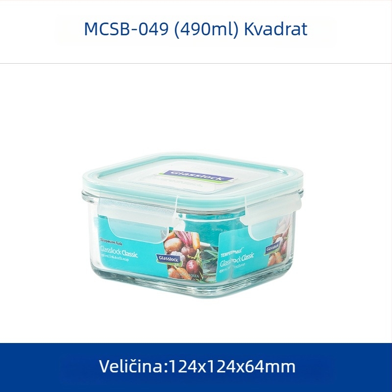 GlassLOCK bento kutija od kaljenog stakla, mikrovalno kompatibilna, s čvrstom brtvom, zapremina 800–1000 ml