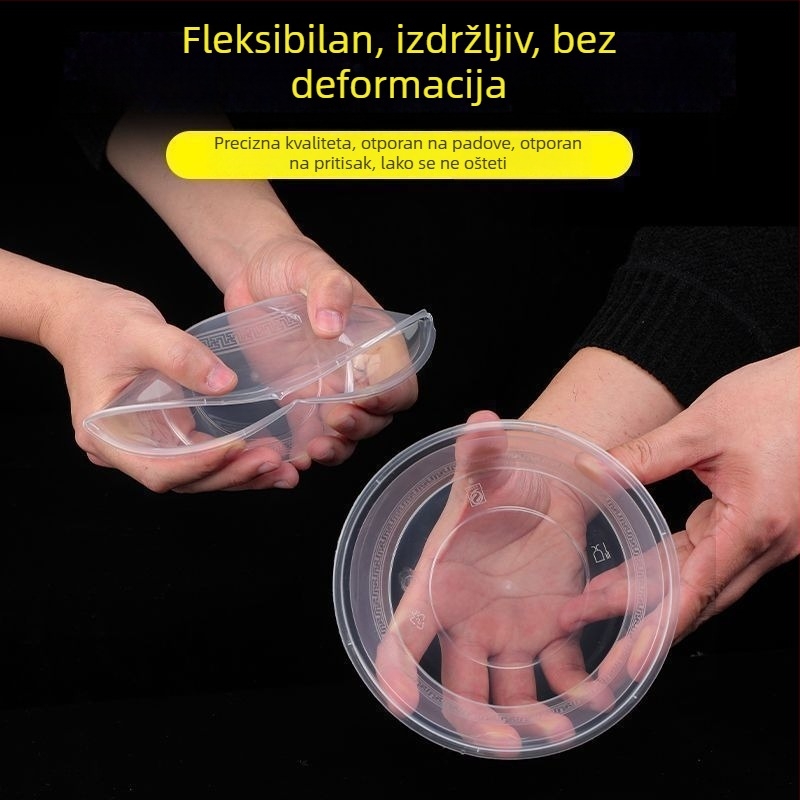 Jednokratna pravokutna kutija za obrok, plastična, za voće, za dostavu