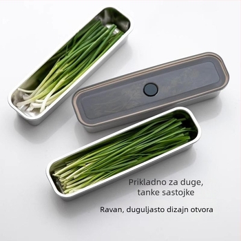 Tanak kutija od 304 nehrđajućeg čelika za očuvanje svježine, pravokutna, 1–2 L, mikrovalno sigurna, zapečaćena za sprječavanje mirisa