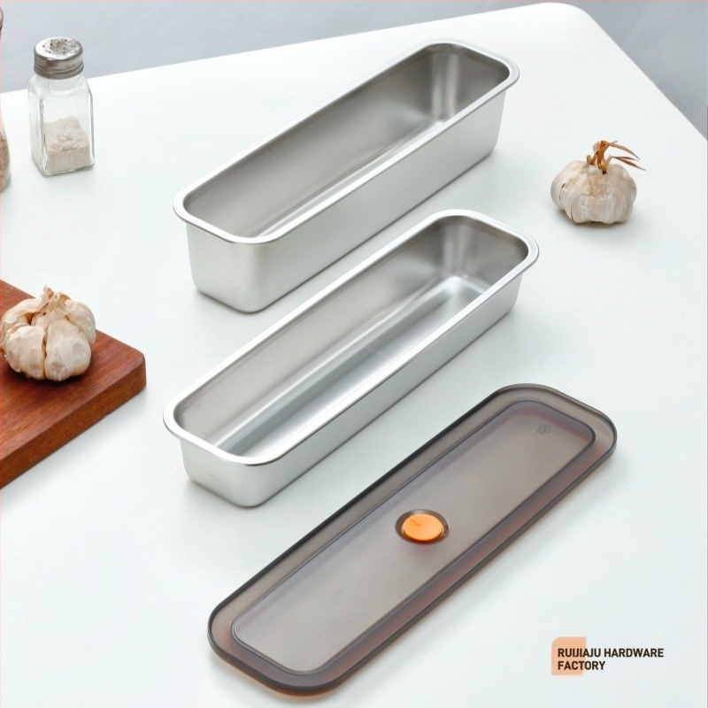 Tanak kutija od 304 nehrđajućeg čelika za očuvanje svježine, pravokutna, 1–2 L, mikrovalno sigurna, zapečaćena za sprječavanje mirisa