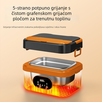 Nova bežična samopodgrijavajuća izolirana kutija za obrok od nehrđajućeg čelika, pogodna za studente i uredske djelatnike