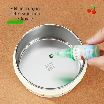 Izolirana kutija za ručak od nehrđajućeg čelika 304, s poklopcem, kompatibilna s mikrovalnom pećnicom, 301-500 ml