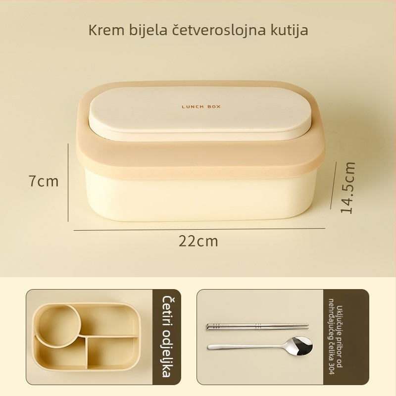Silikonska kutija za ručak, kružnog oblika, jednodjelna, zadržava toplinu, kapacitet ispod 300 ml