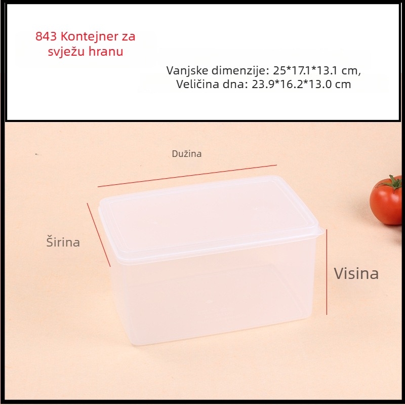 Hualong plastična kutija za pohranu hrane, zagrijljiva, kompatibilna s mikrovalnom pećnicom, pravokutna, 301-500 ml