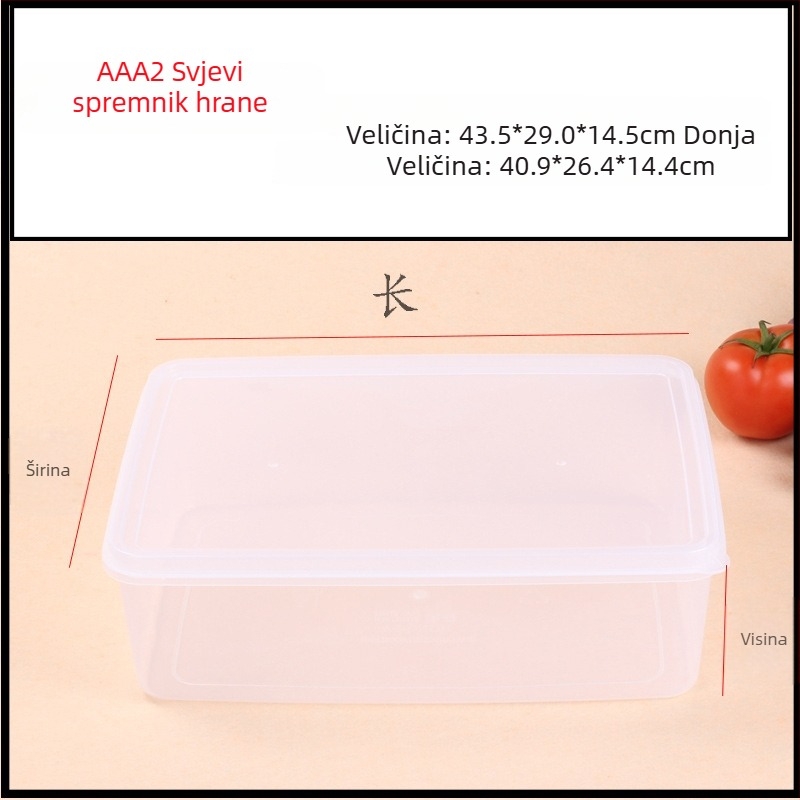 Hualong plastična kutija za pohranu hrane, zagrijljiva, kompatibilna s mikrovalnom pećnicom, pravokutna, 301-500 ml
