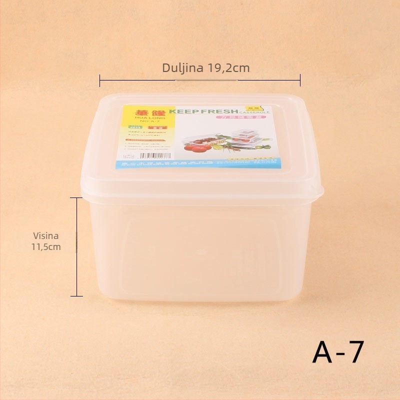 Hualong plastična kutija za pohranu hrane, zagrijljiva, kompatibilna s mikrovalnom pećnicom, pravokutna, 301-500 ml